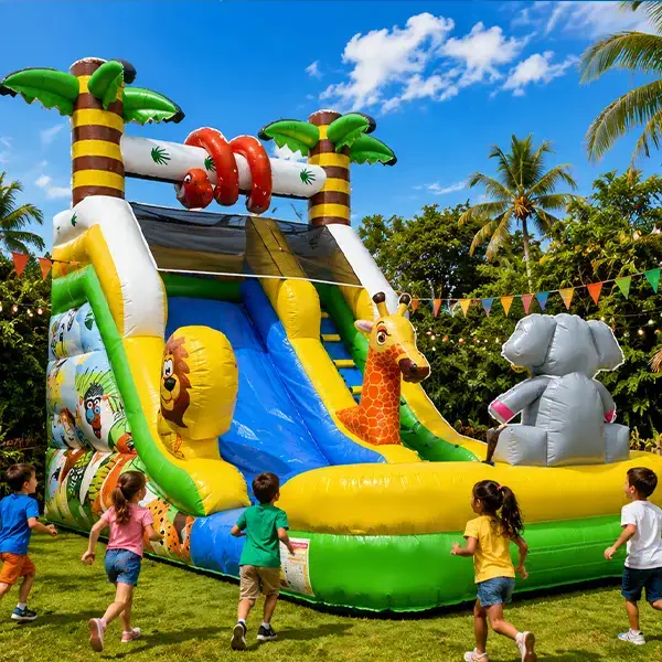 chateau gonflable savane jungle animations eden events bouches du rhone